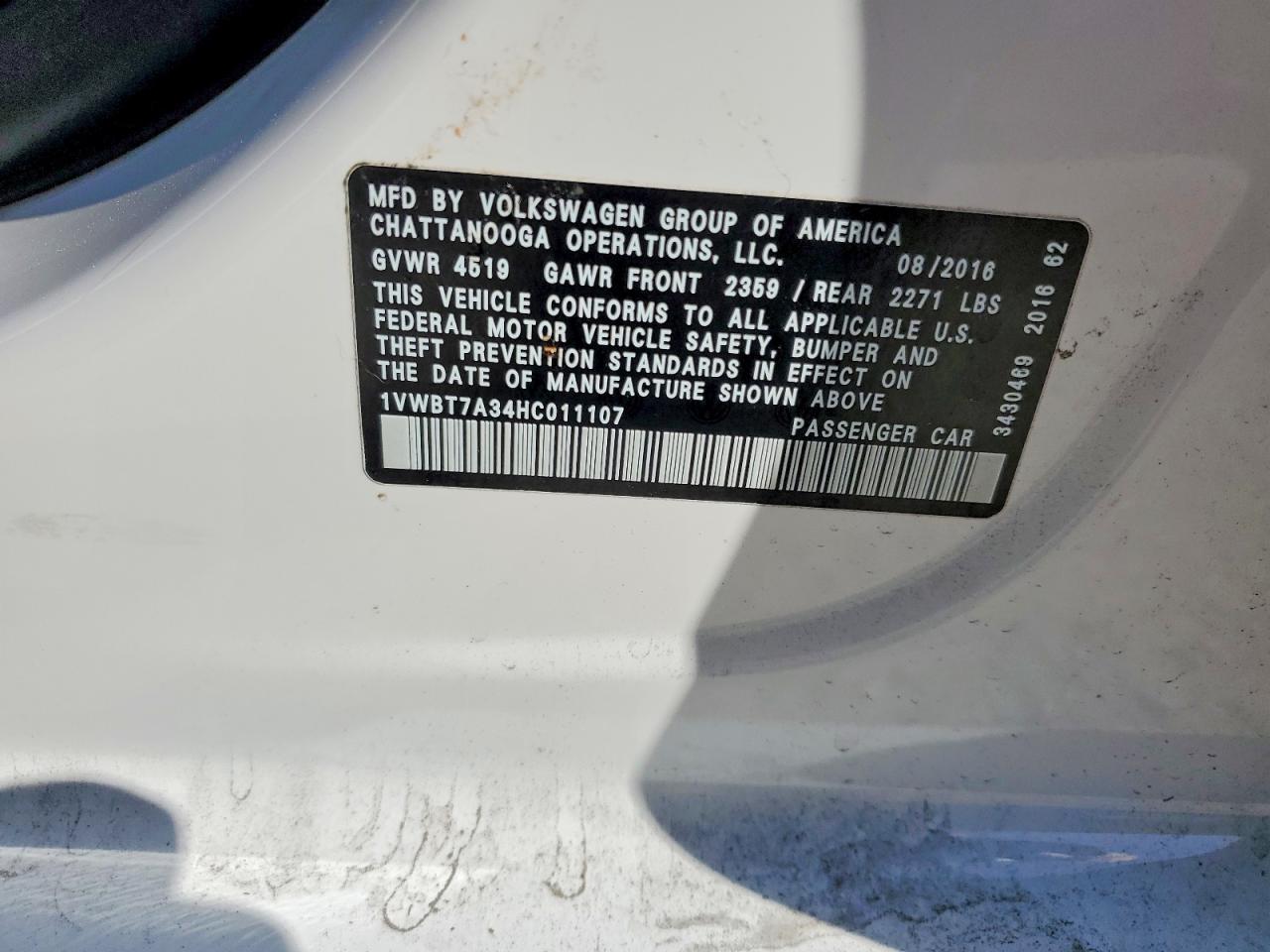 2017 VOLKSWAGEN PASSAT SE photo 23