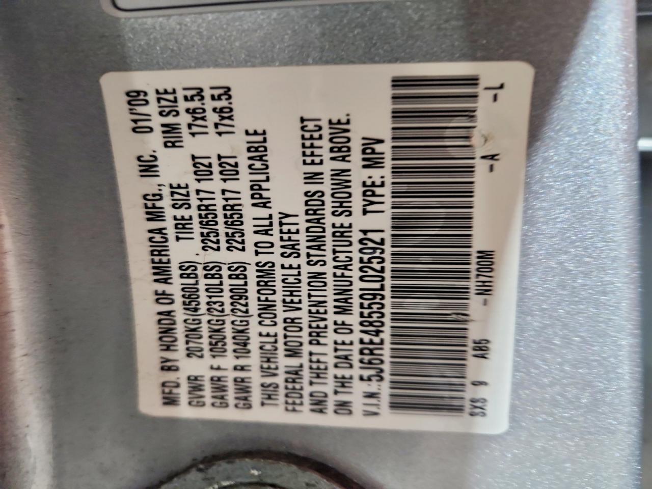 2009 HONDA CR-V EX photo 14