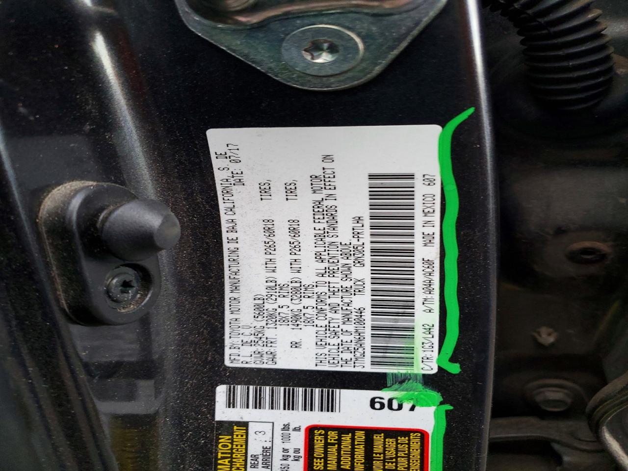 2017 TOYOTA TACOMA LIMITED photo 12