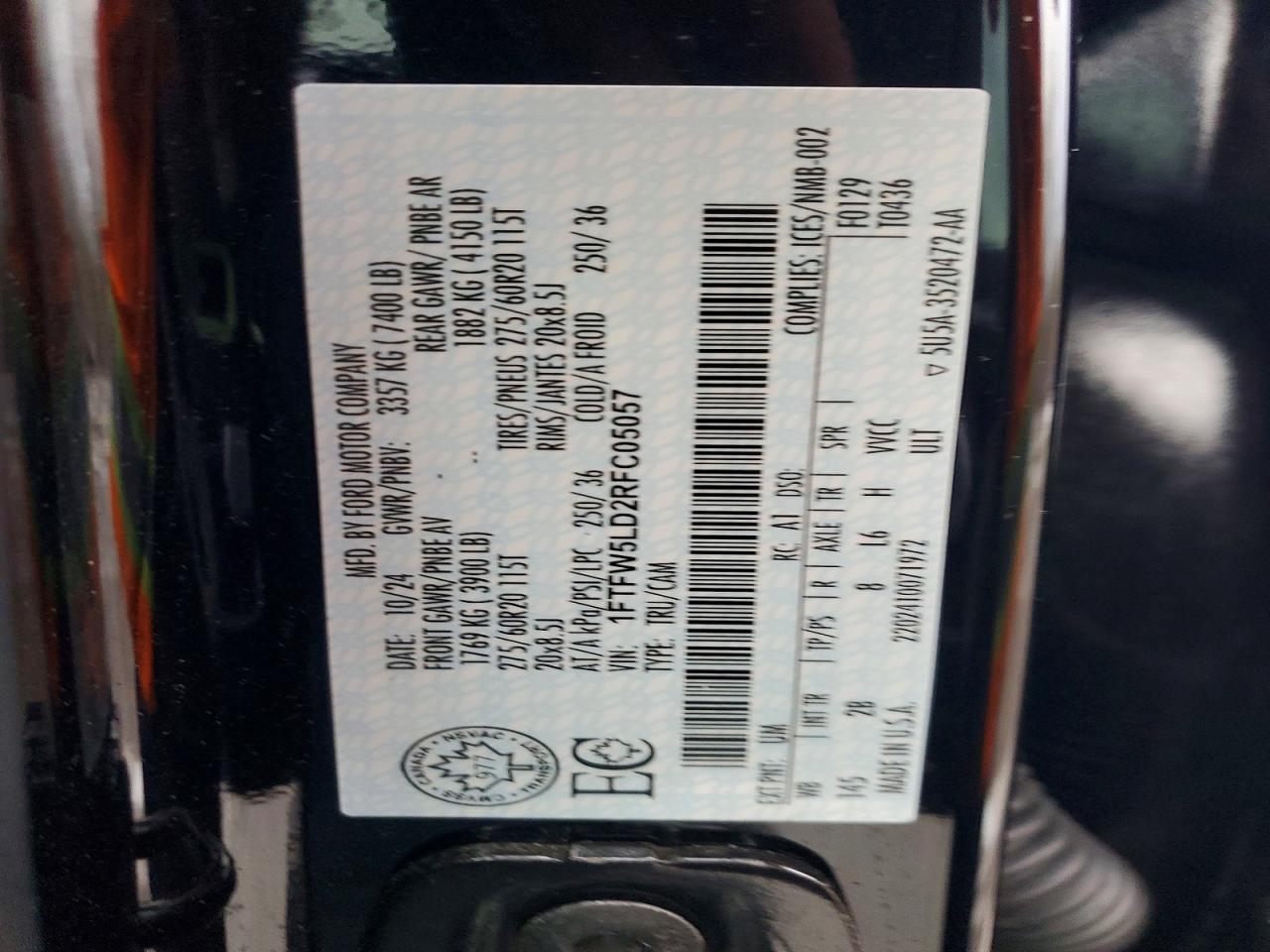 2024 FORD F150 LARIAT photo 12