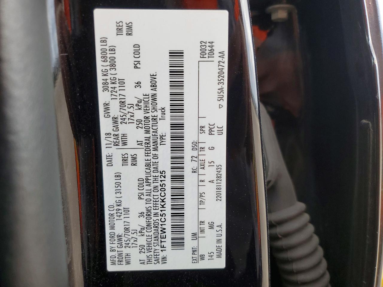 2019 FORD F150 SUPERCREW photo 34