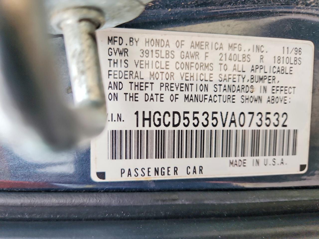 1997 HONDA ACCORD LX photo 23