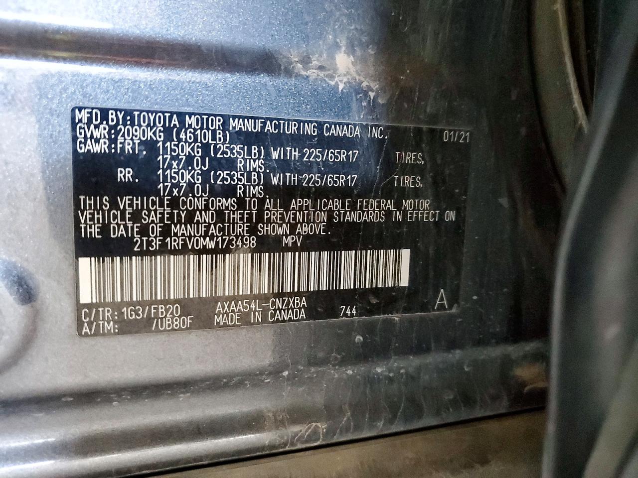 2021 TOYOTA RAV4 LE photo 25