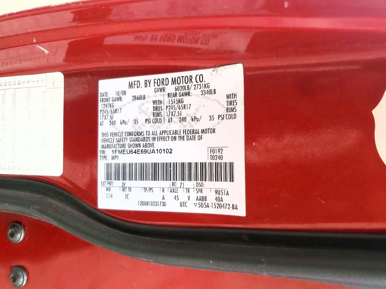 2009 FORD EXPLORER EDDIE BAUER photo 25