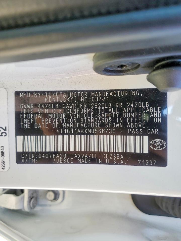 2021 TOYOTA CAMRY SE photo 23