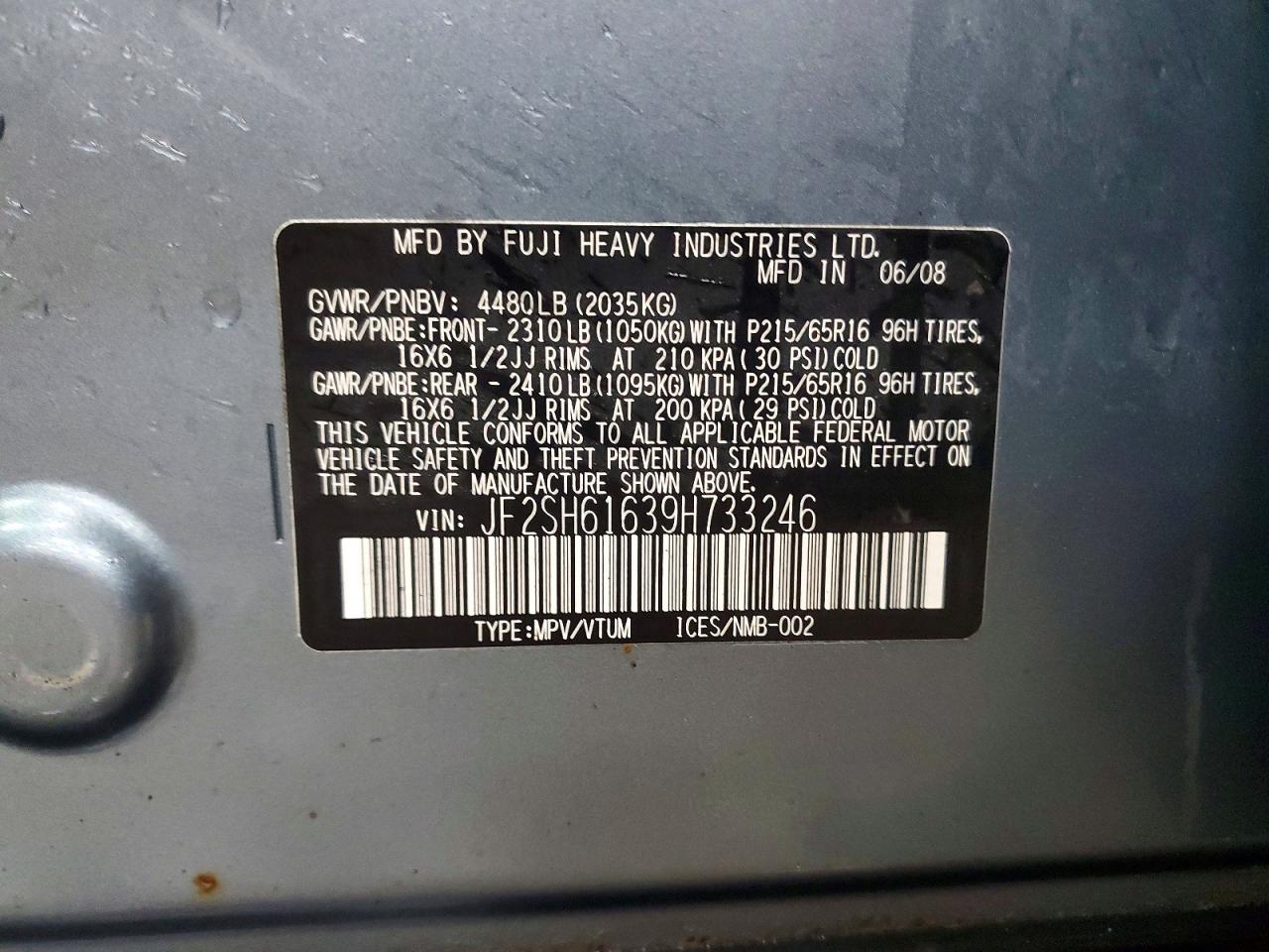 2009 SUBARU FORESTER 2.5X photo 13