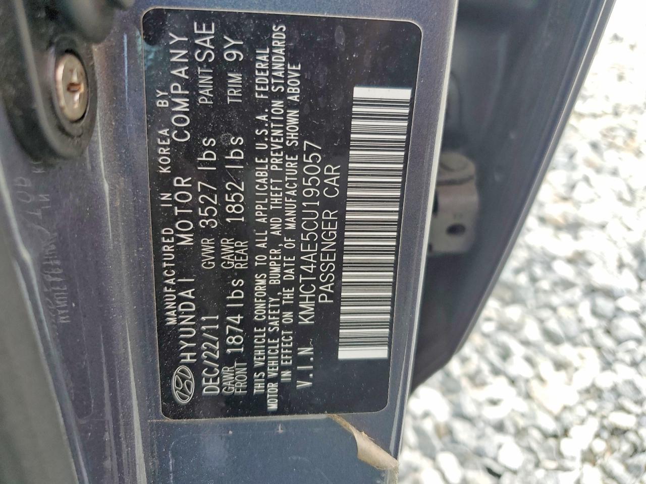 2012 HYUNDAI ACCENT GLS photo 12
