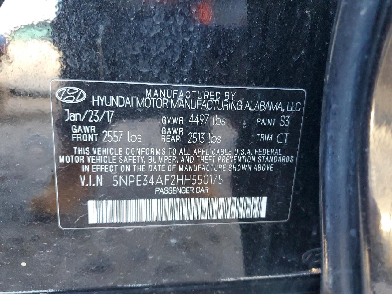 2017 HYUNDAI SONATA SPORT photo 23