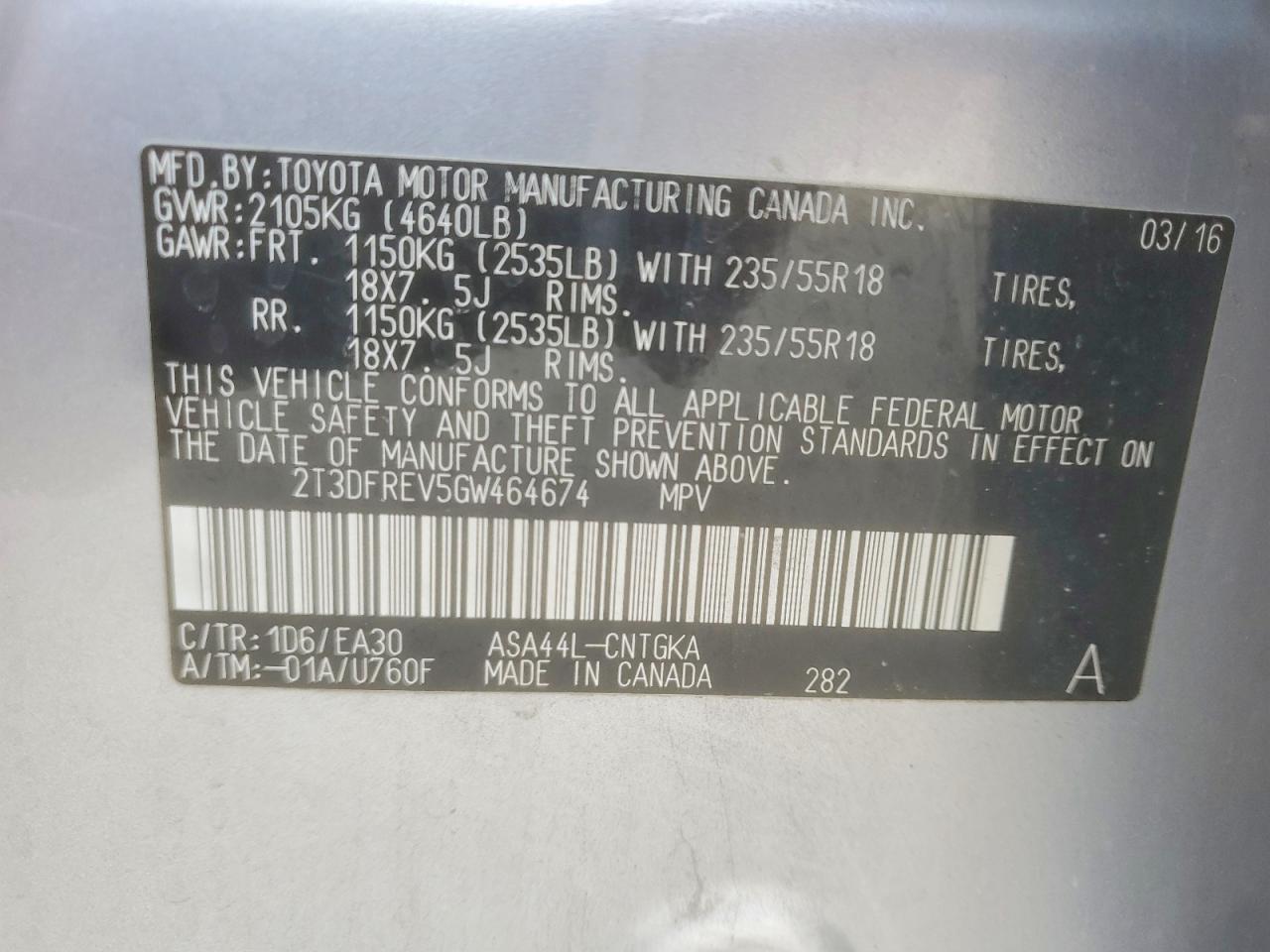 2016 TOYOTA RAV4 photo 13