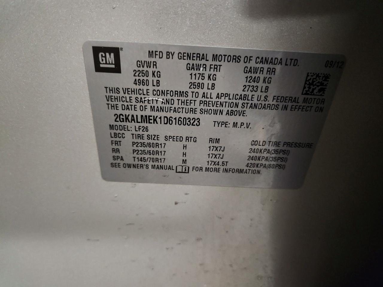 2013 GMC TERRAIN SLE photo 13