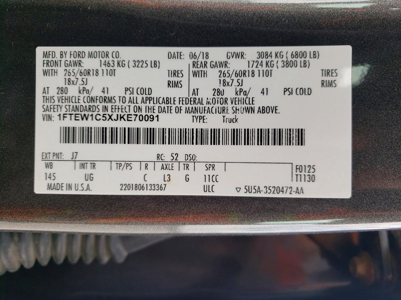 2018 FORD F150 SUPERCREW photo 23