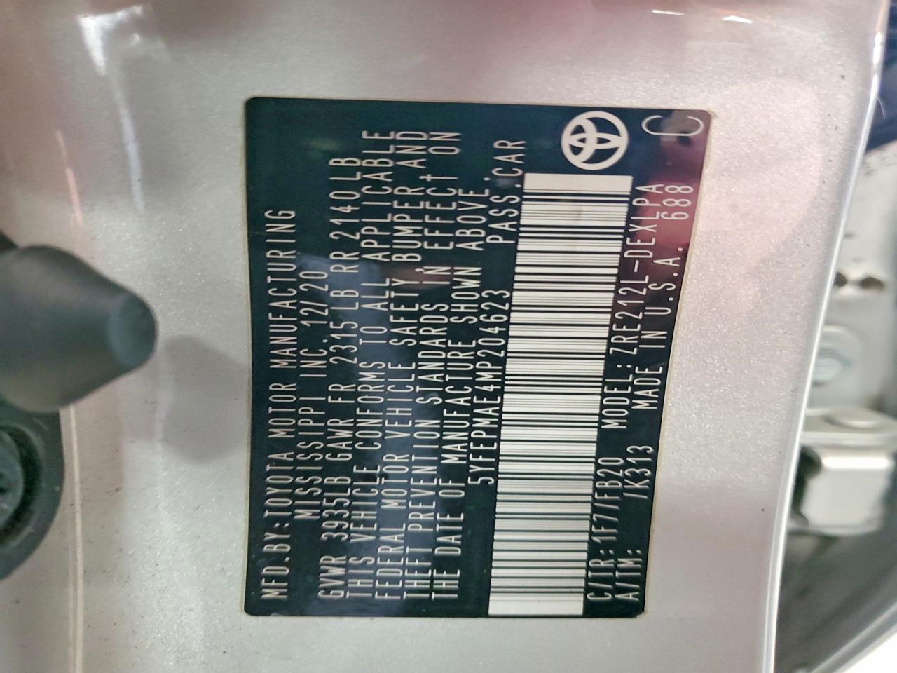 2021 TOYOTA COROLLA LE photo 23