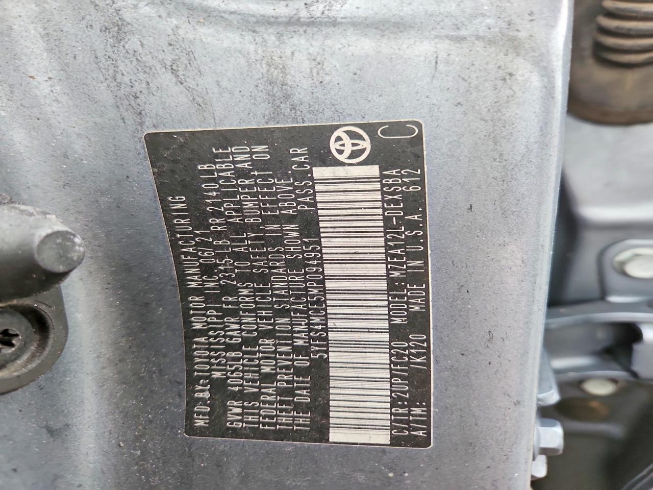 2021 TOYOTA COROLLA SE photo 12
