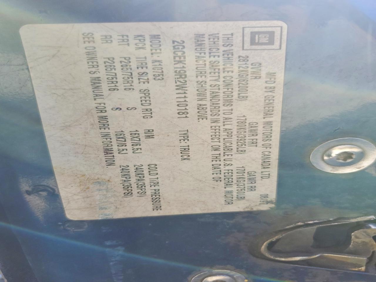 1998 CHEVROLET GMT-400 K1500 photo 34