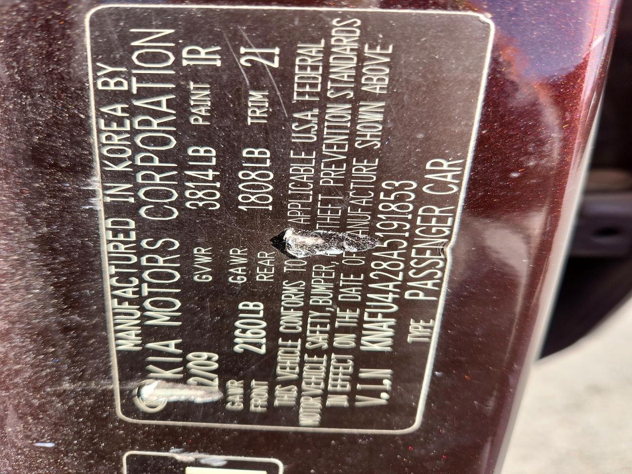 2010 KIA FORTE photo 25