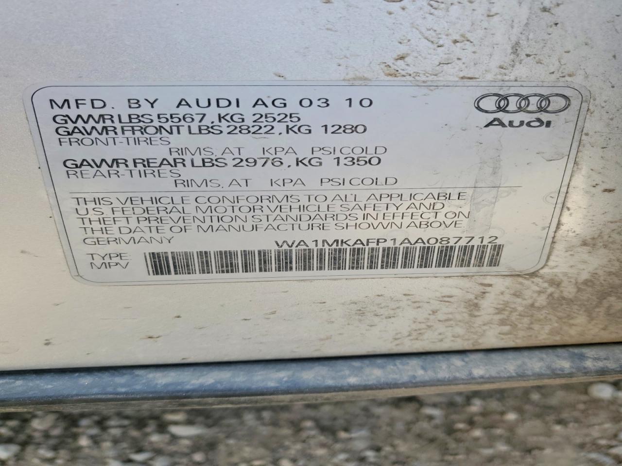 2010 AUDI Q5 PREMIUM PLUS photo 12