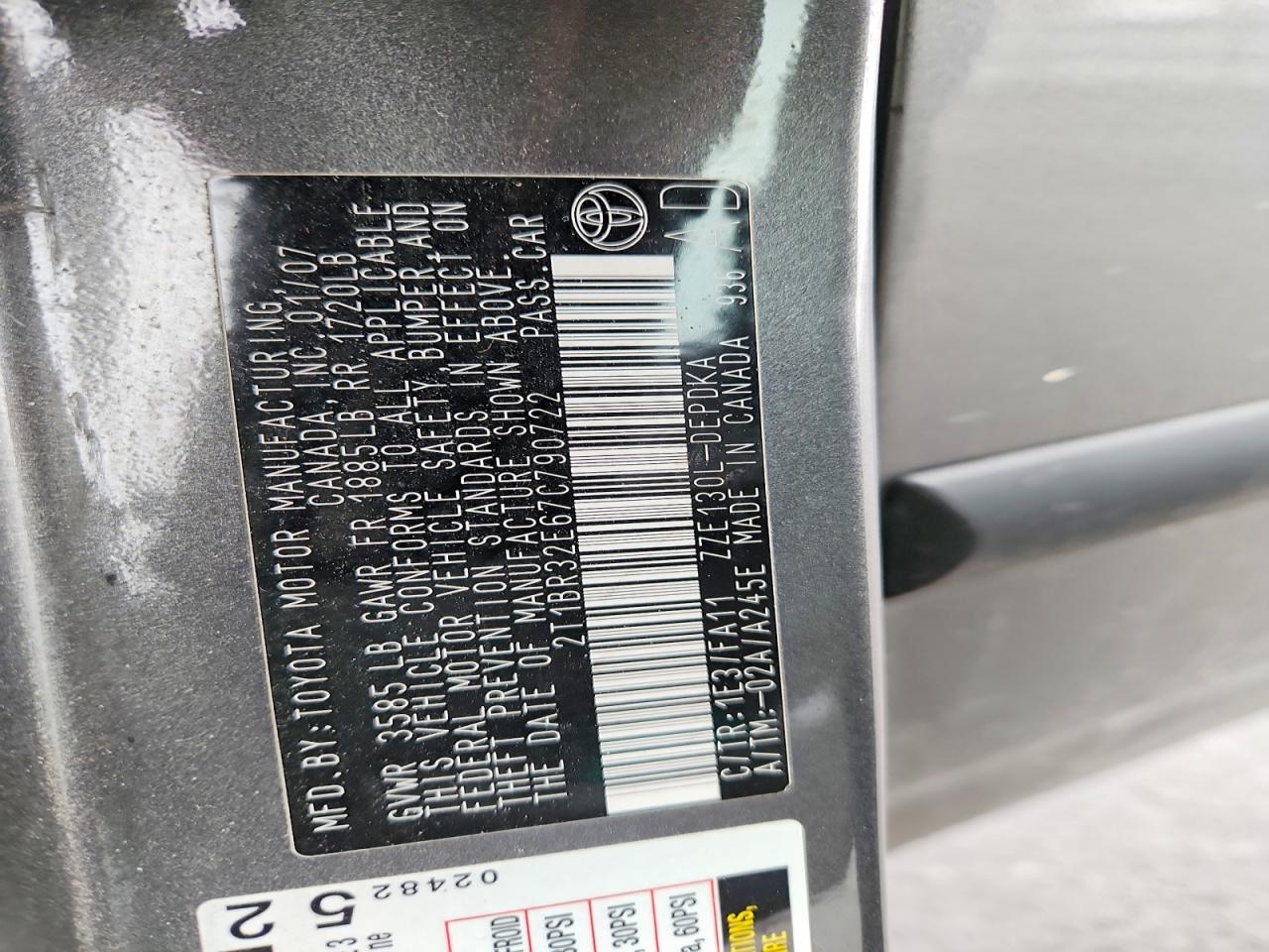 2007 TOYOTA COROLLA CE photo 23
