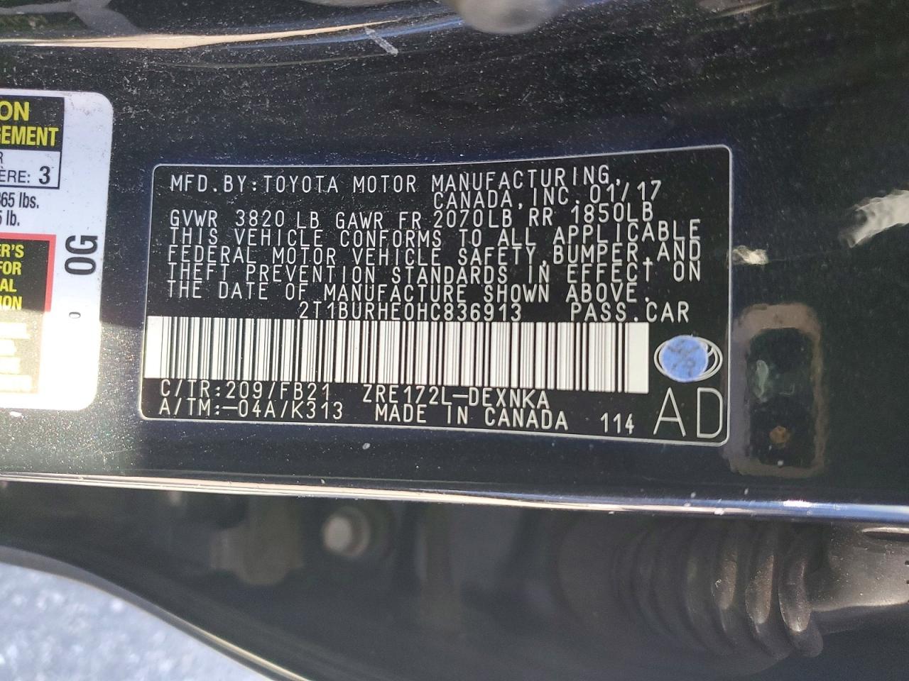 2017 TOYOTA COROLLA LE photo 23