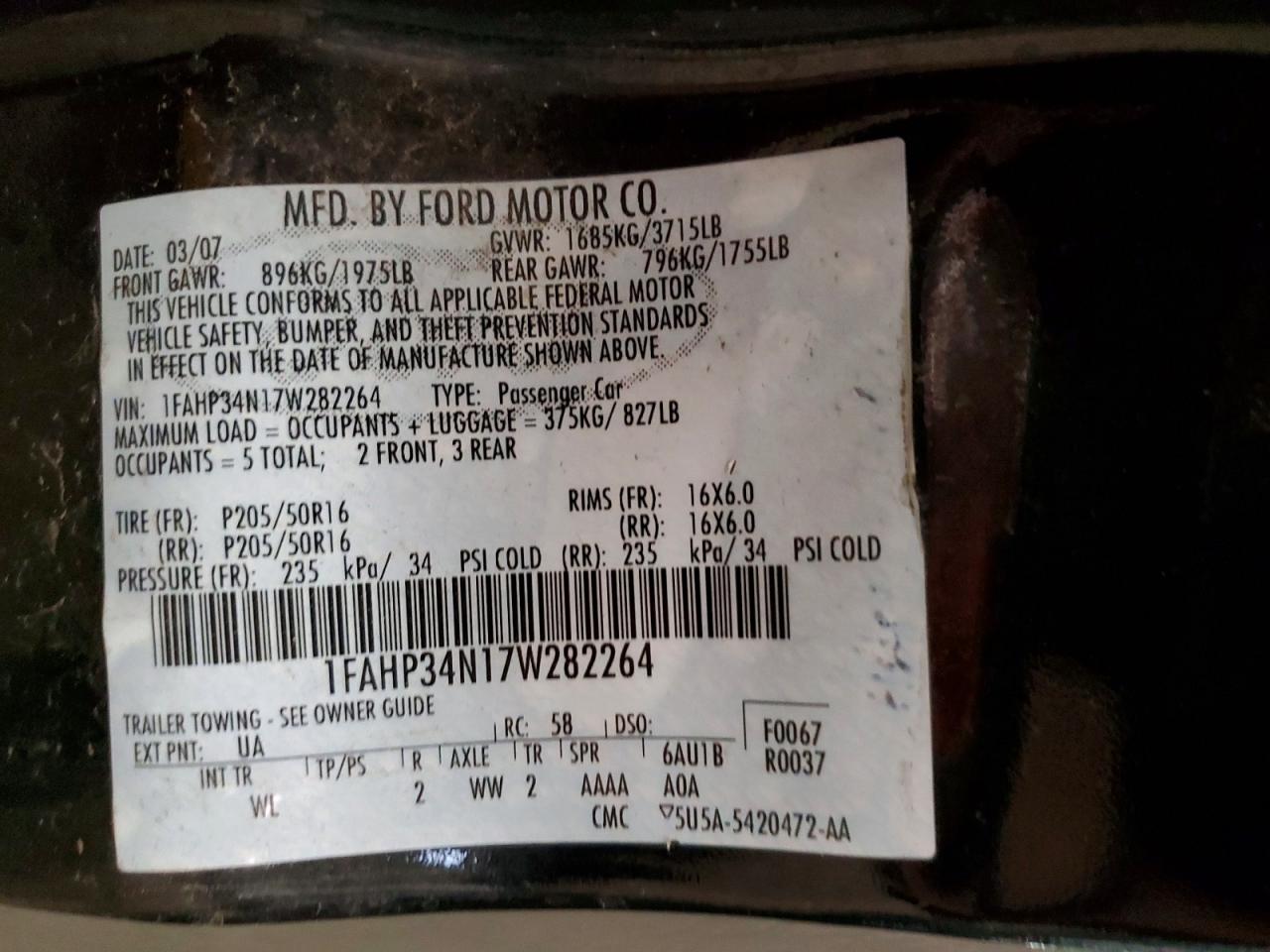 2007 FORD FOCUS photo 23