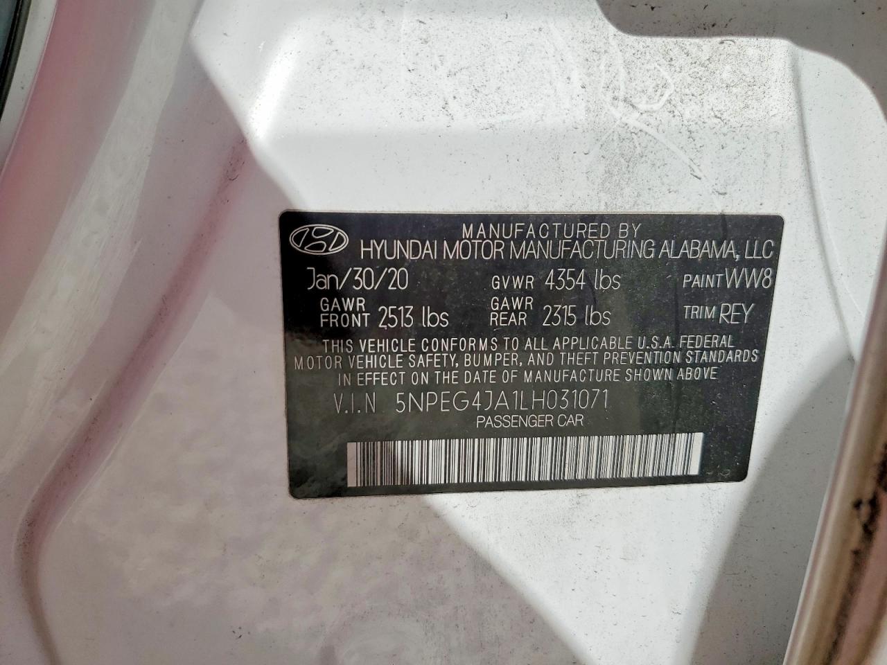 2020 HYUNDAI SONATA SE photo 13