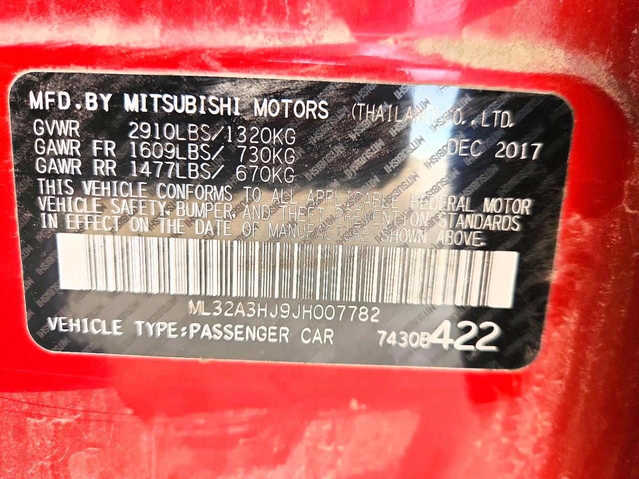 2018 MITSUBISHI MIRAGE ES photo 37