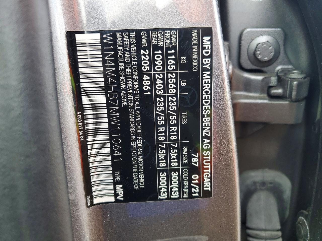 2021 MERCEDES-BENZ GLB 250 4MATIC photo 37