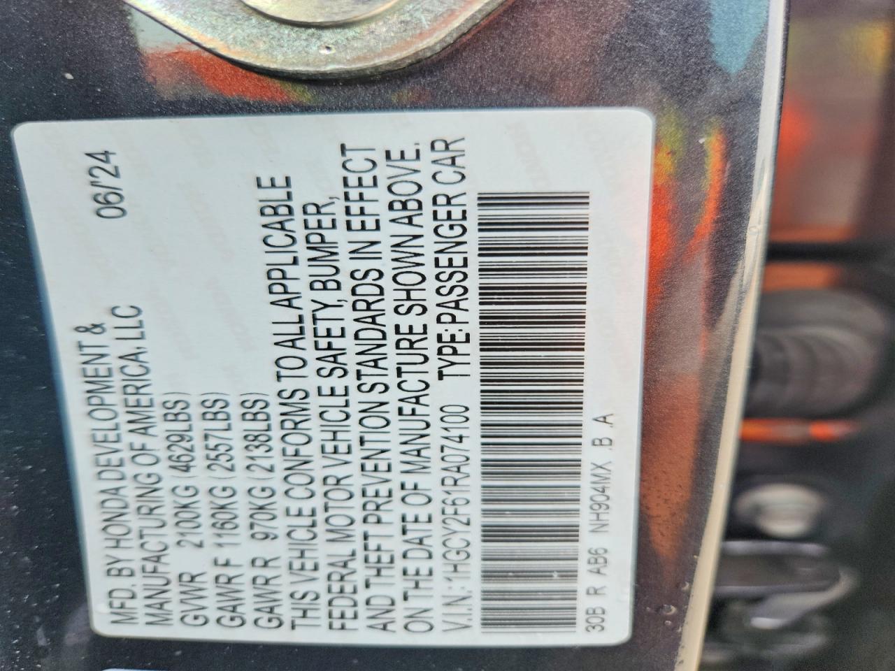 2024 HONDA ACCORD HYBRID EXL photo 23