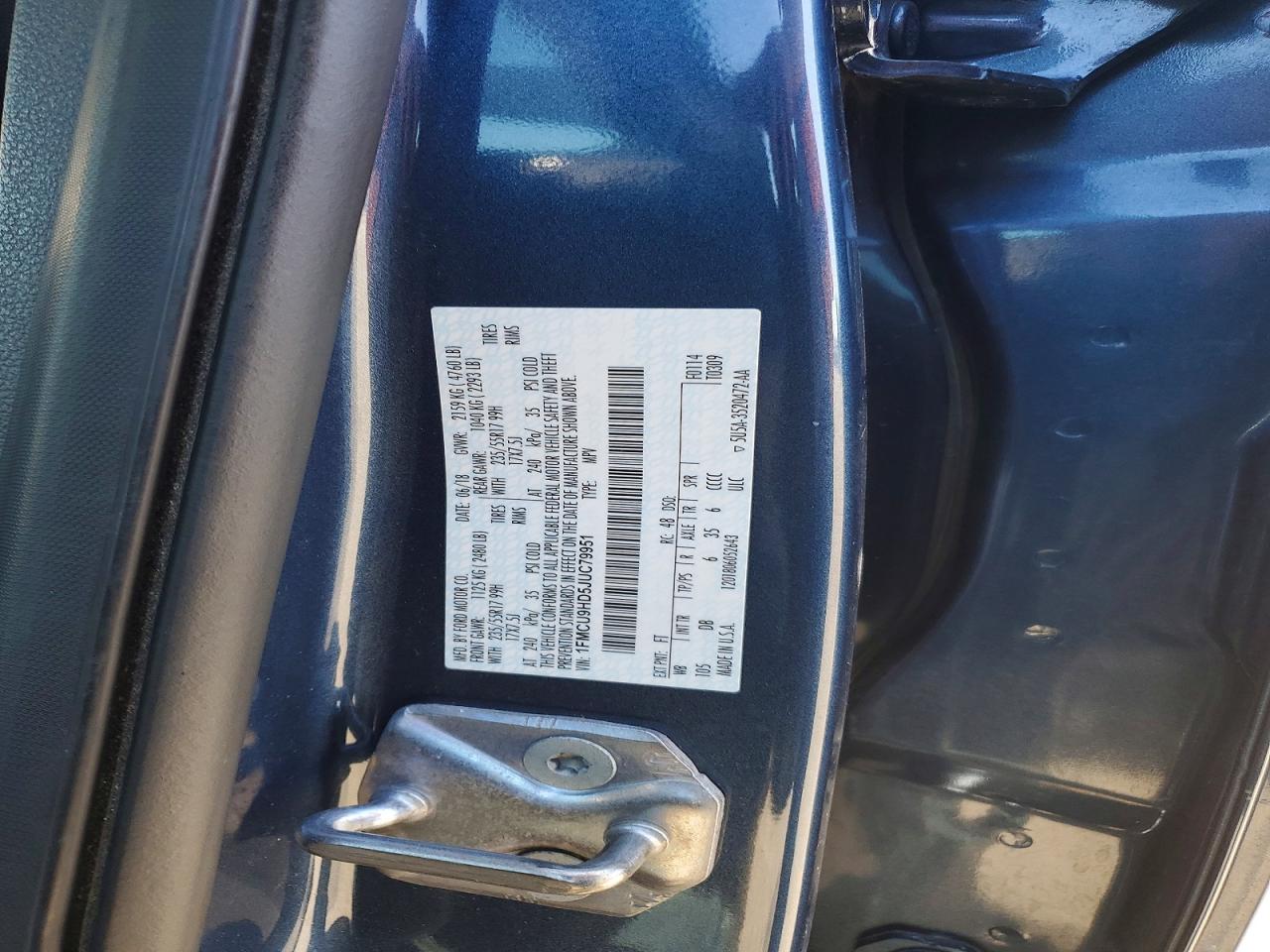 2018 FORD ESCAPE SEL photo 37