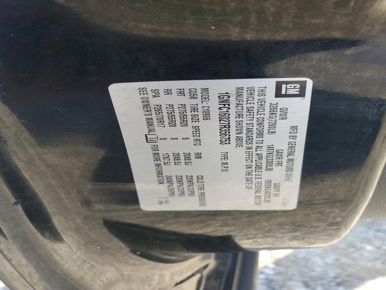 2007 CHEVROLET TAHOE K1500 photo 27