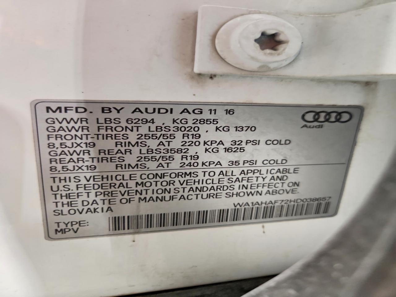 2017 AUDI Q7 PREMIUM photo 14