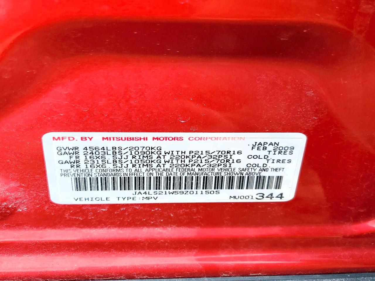 2009 MITSUBISHI OUTLANDER ES photo 23