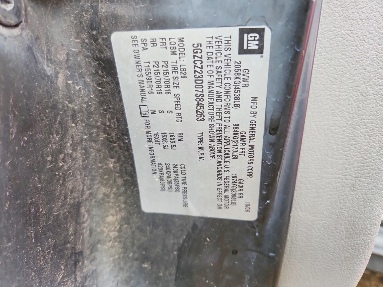 2007 SATURN VUE photo 37