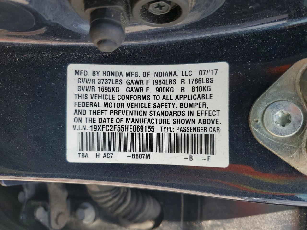 2017 HONDA CIVIC LX photo 34