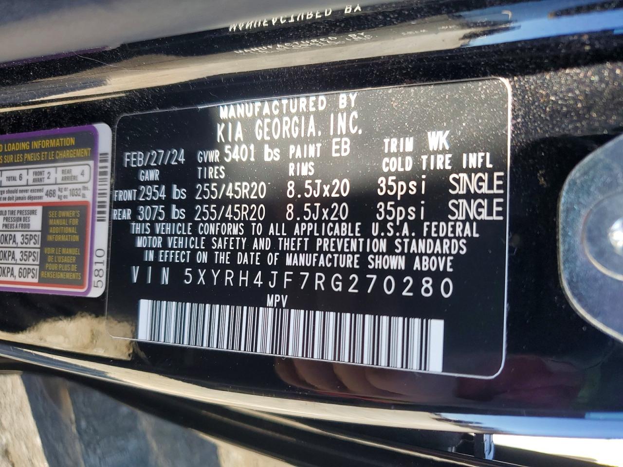 2024 KIA SORENTO EX photo 27