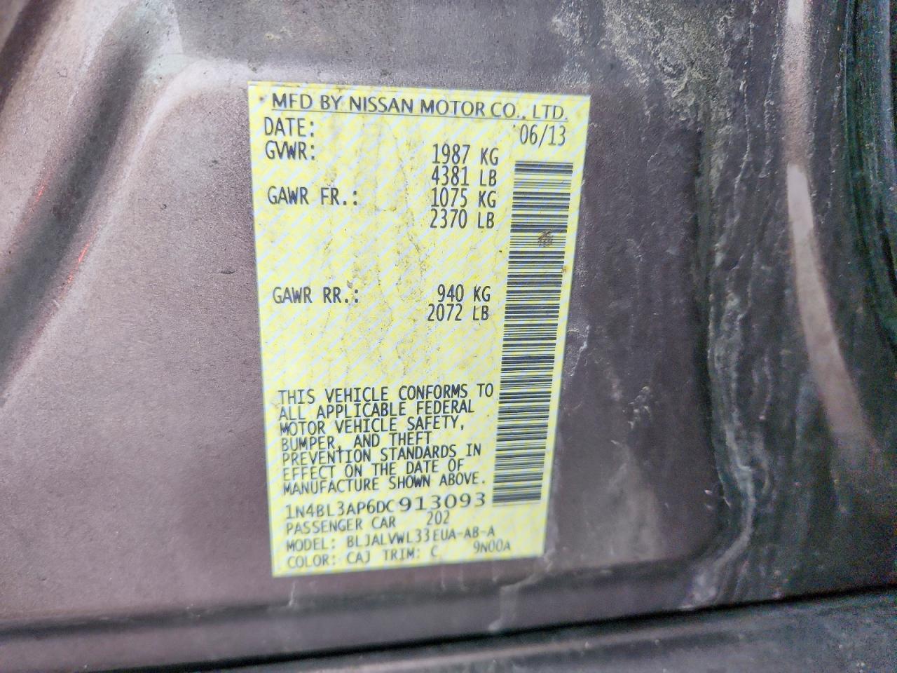 2013 NISSAN ALTIMA 3.5 S photo 34