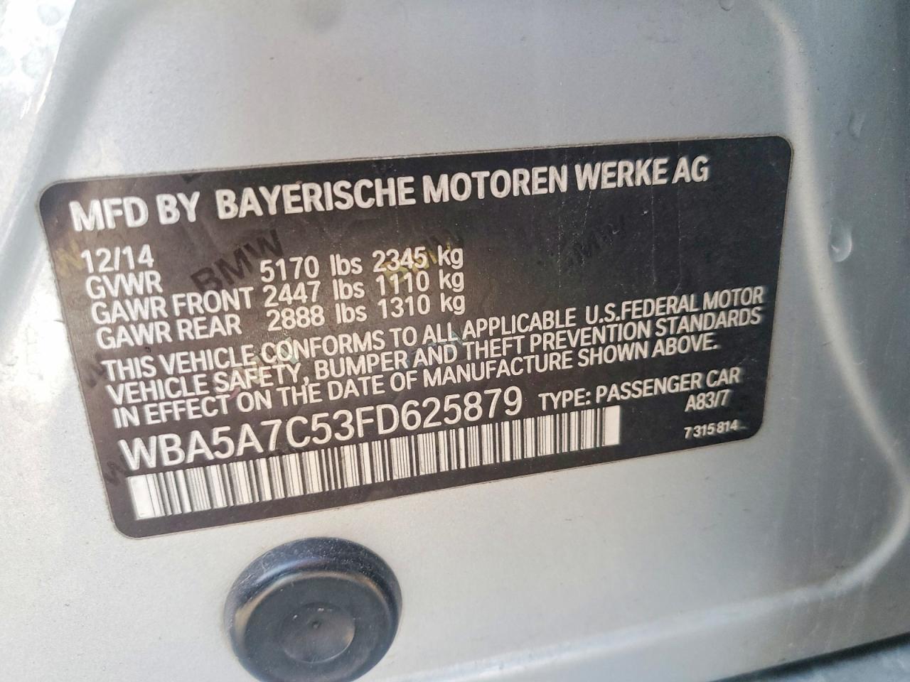 2015 BMW 528 XI photo 34