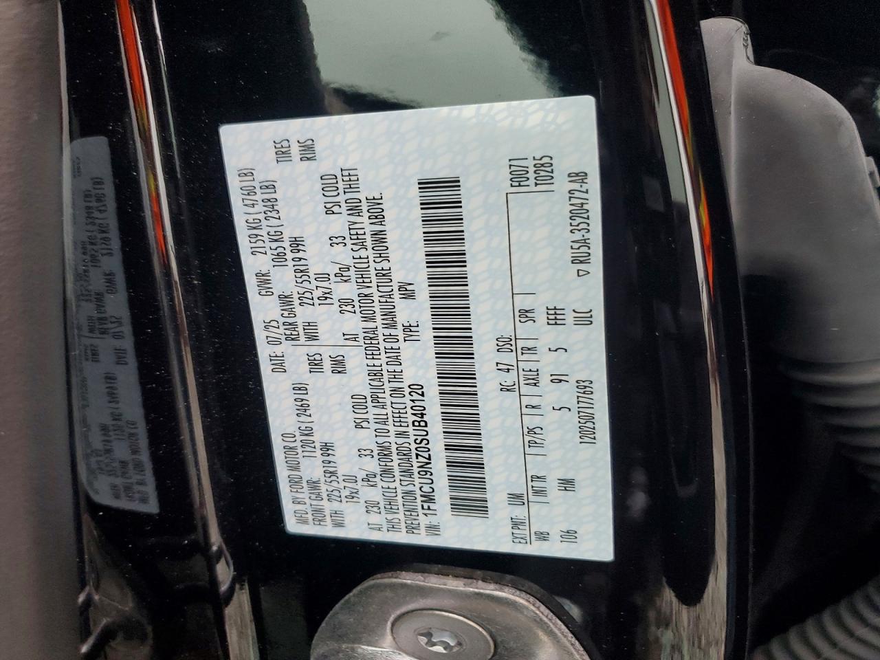 2025 FORD ESCAPE ST LINE SELECT photo 13