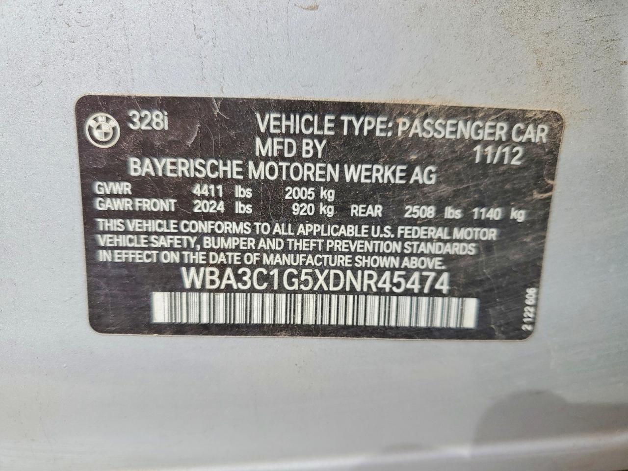 2013 BMW 328 I SULEV photo 12
