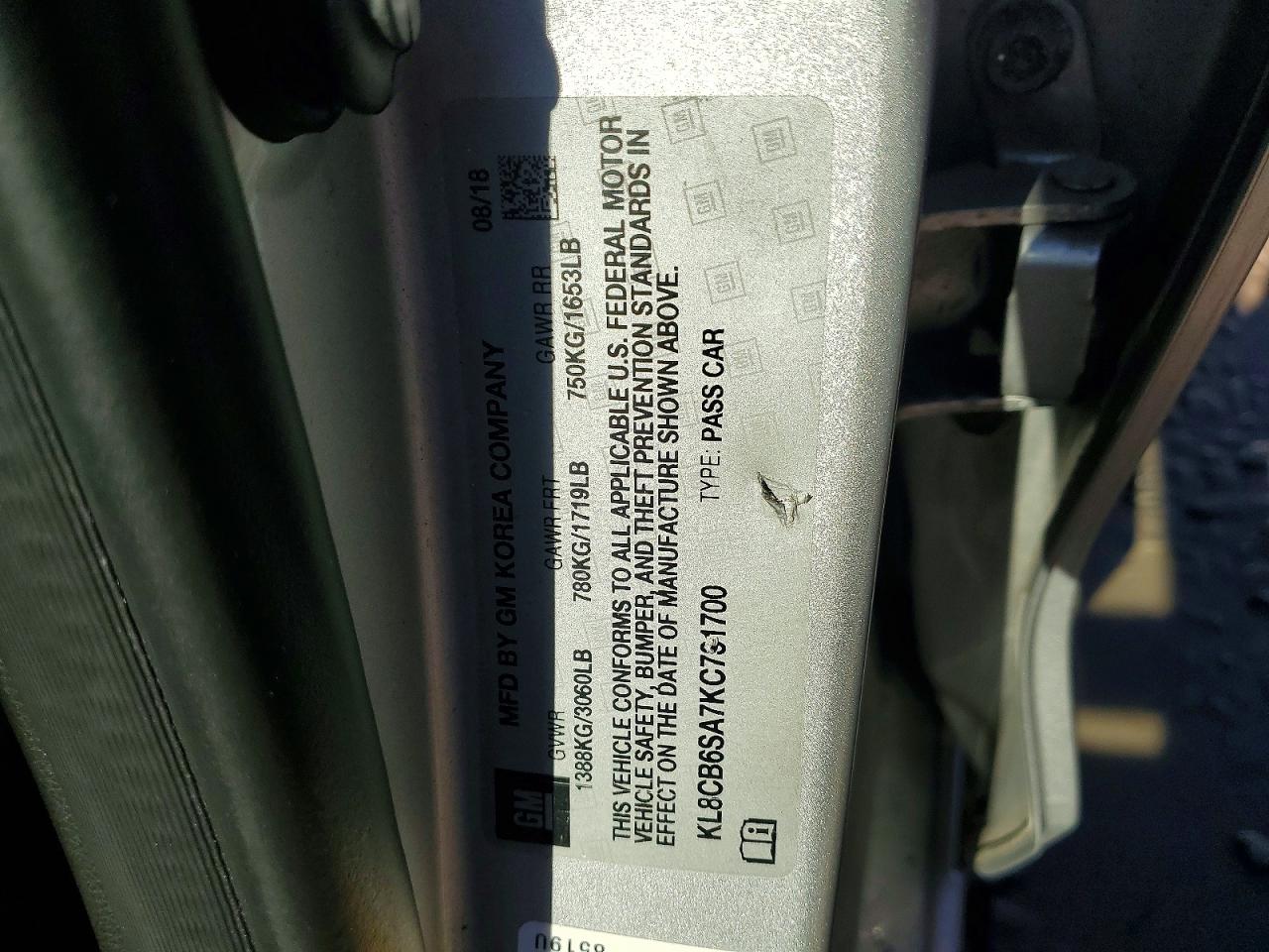 2019 CHEVROLET SPARK LS photo 12