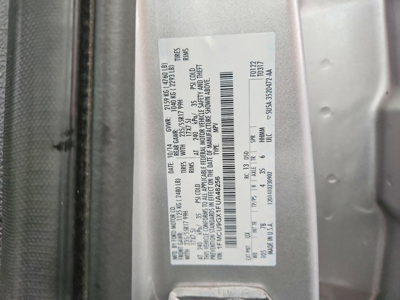 2015 FORD ESCAPE SE photo 25