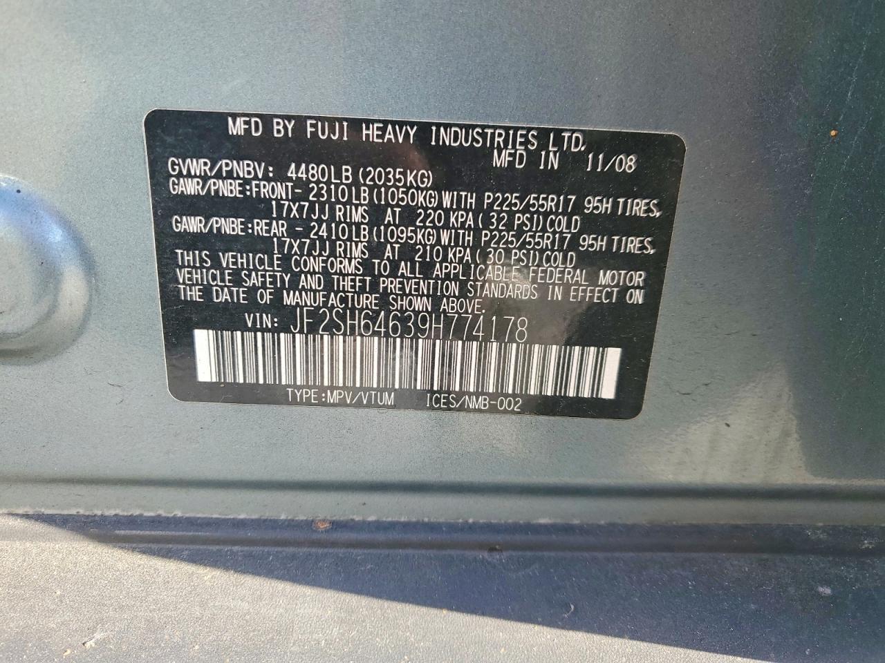 2009 SUBARU FORESTER 2.5X LIMITED photo 14