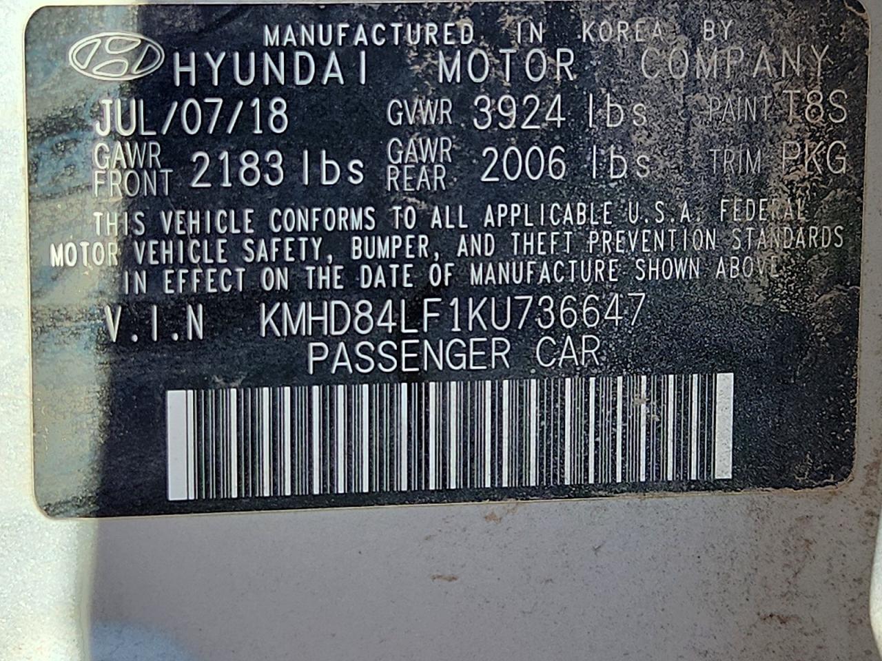 2019 HYUNDAI ELANTRA photo 12