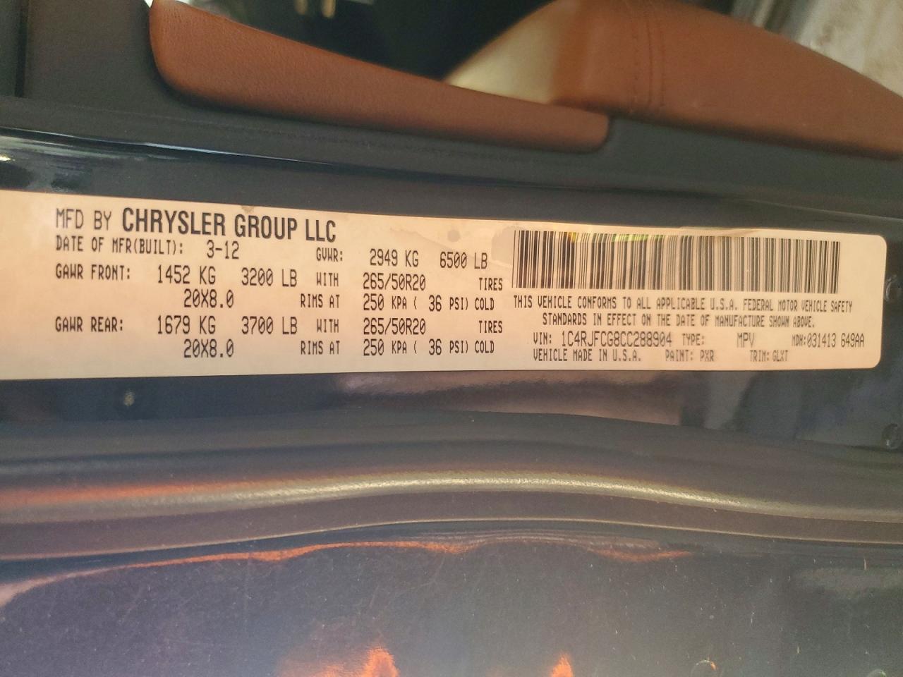 2012 JEEP GRAND CHEROKEE OVERLAND photo 25