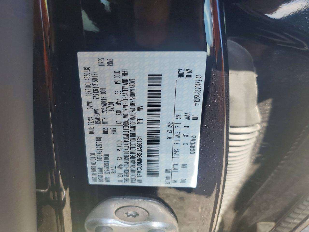 2025 FORD ESCAPE ST LINE photo 12