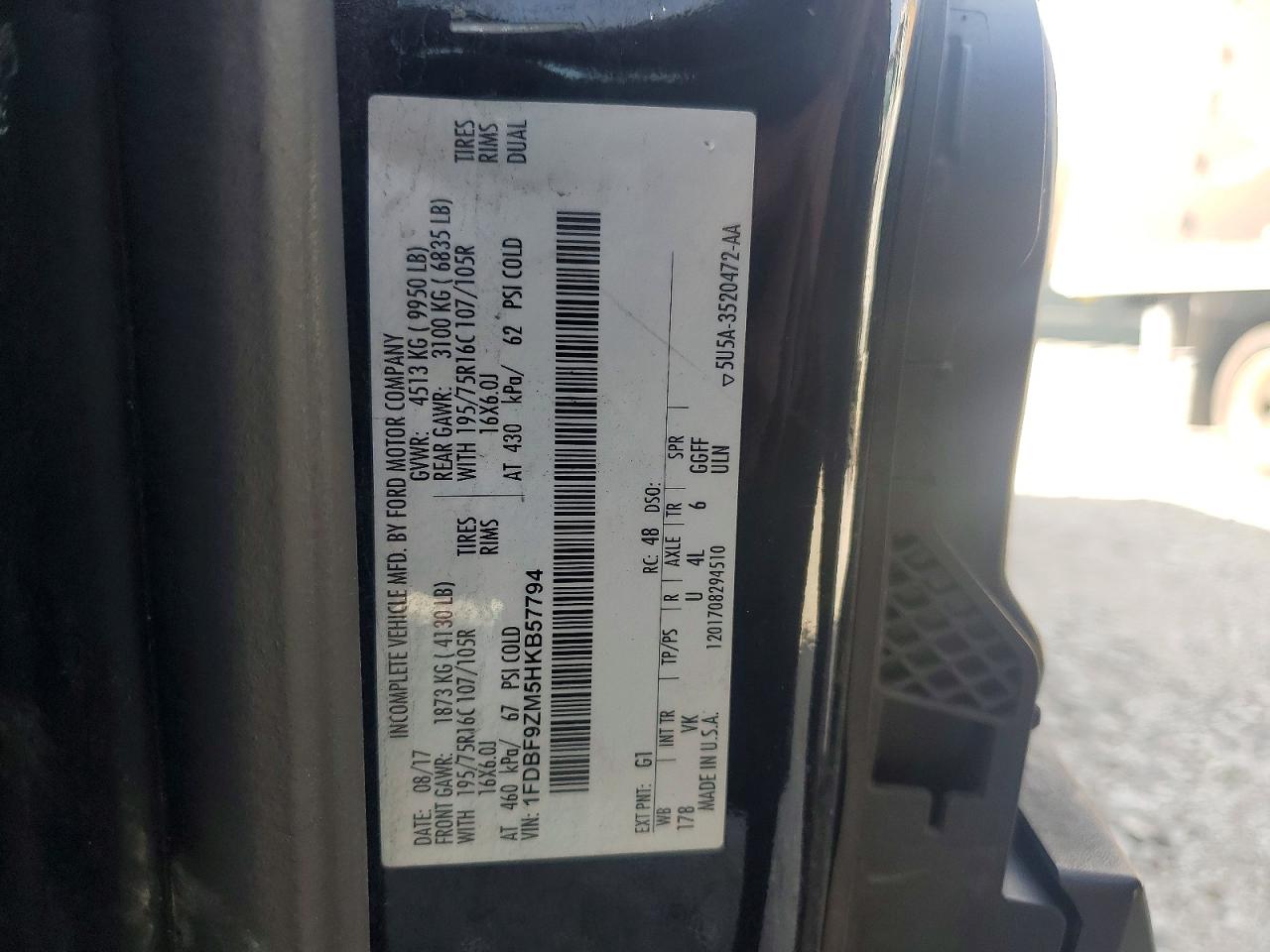 2017 FORD TRANSIT T-350 BOX TRUCK photo 37