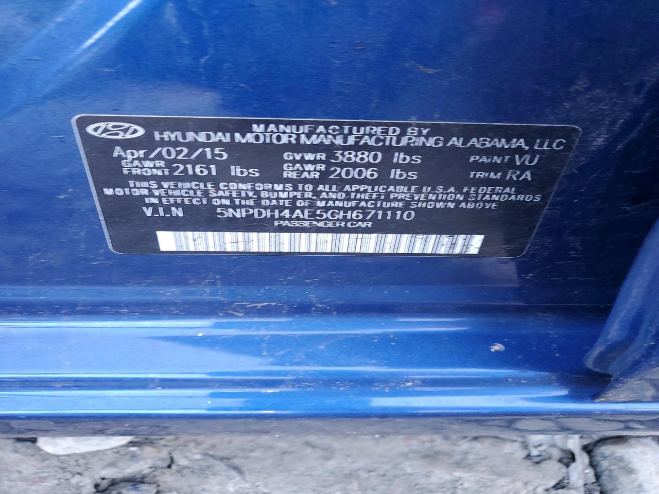 2016 HYUNDAI ELANTRA SE photo 23