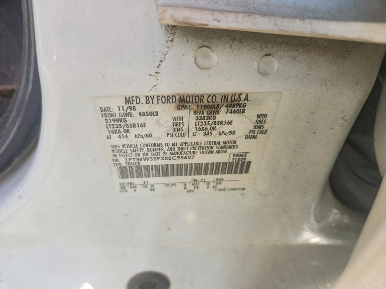 1999 FORD F350 SUPER DUTY photo 12