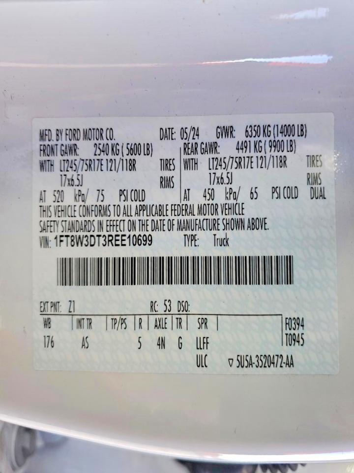 2024 FORD F350 SUPER DUTY TRUCK CAB AND CHASSIS photo 13