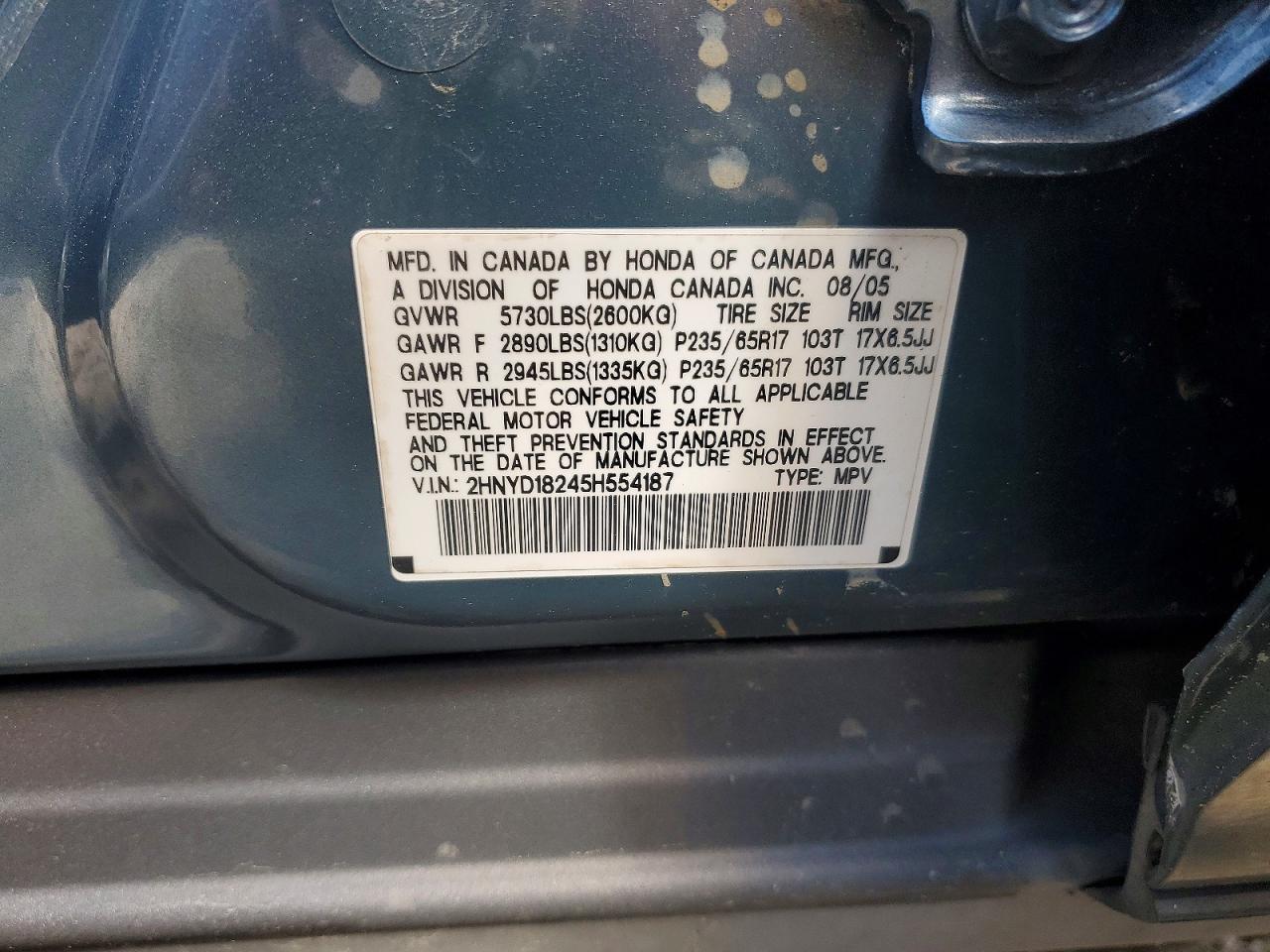 2005 ACURA MDX photo 12