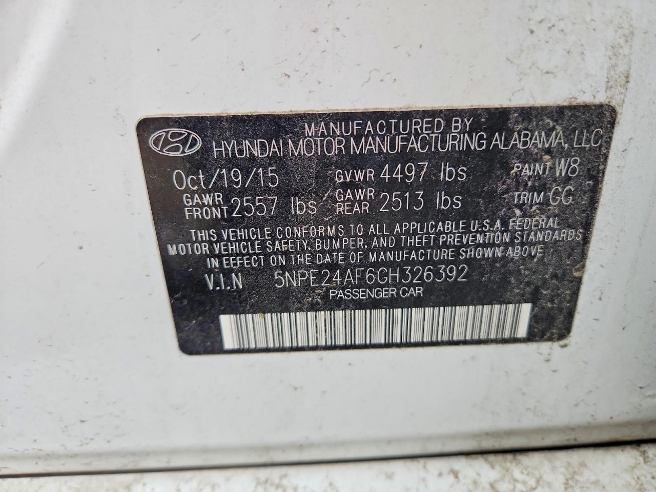 2016 HYUNDAI SONATA SE photo 13